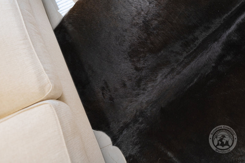 Dark Chocolate Cowhide Rug Small