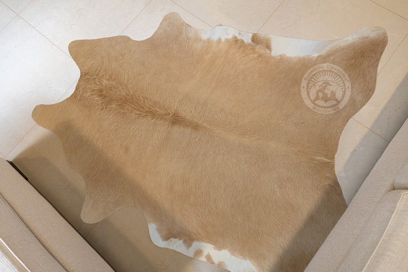 Beige Cowhide Rug