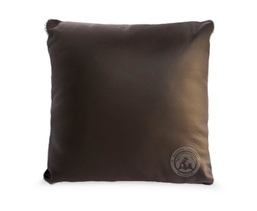 Salt and Pepper Brown and White Cowhide Pillow Cover
