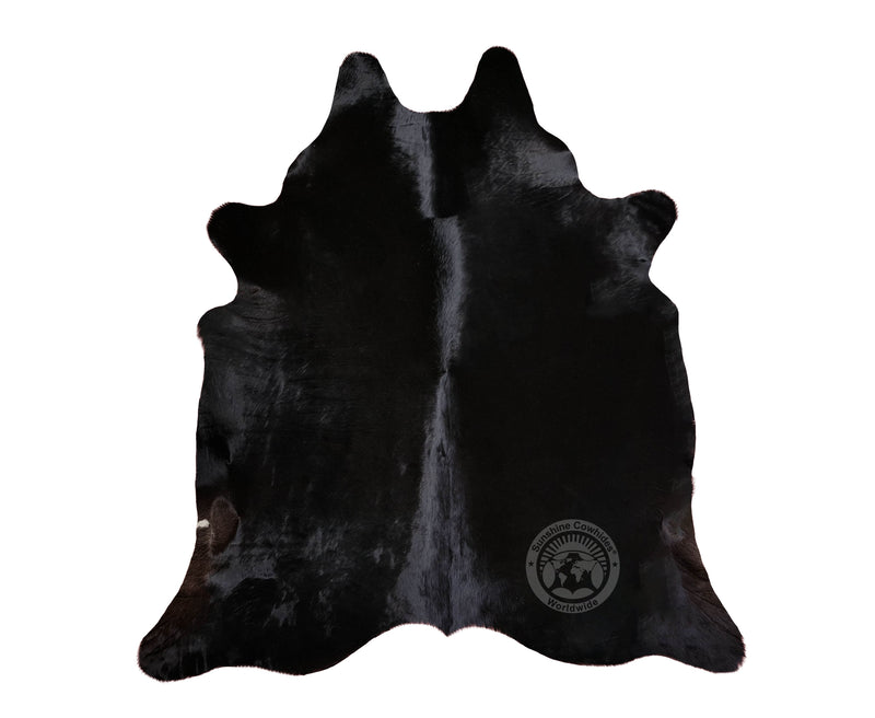 Dyed Black Cowhide Rug