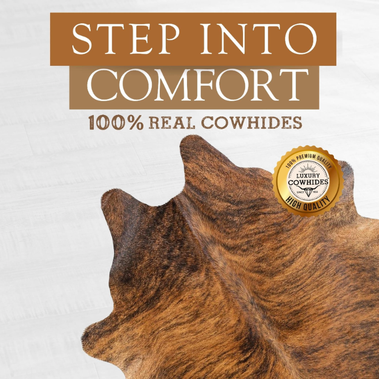 Brindle Reddish Cowhide Rug