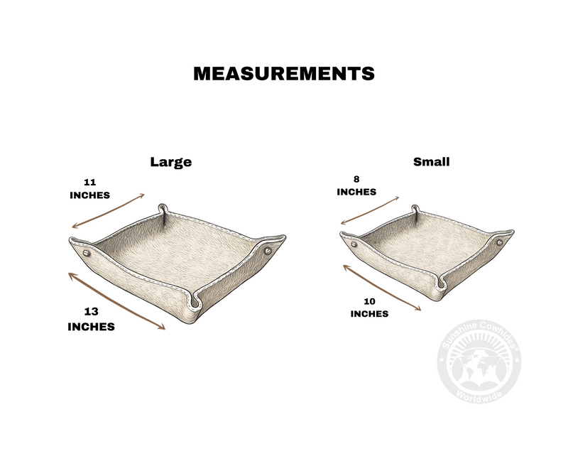 Square Cowhide Hair on Tray - Assorted Tones