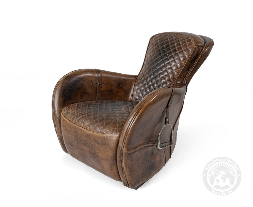 Saddle Chair & Ottoman – Crafted in Leather