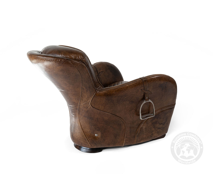Saddle Chair & Ottoman – Crafted in Leather