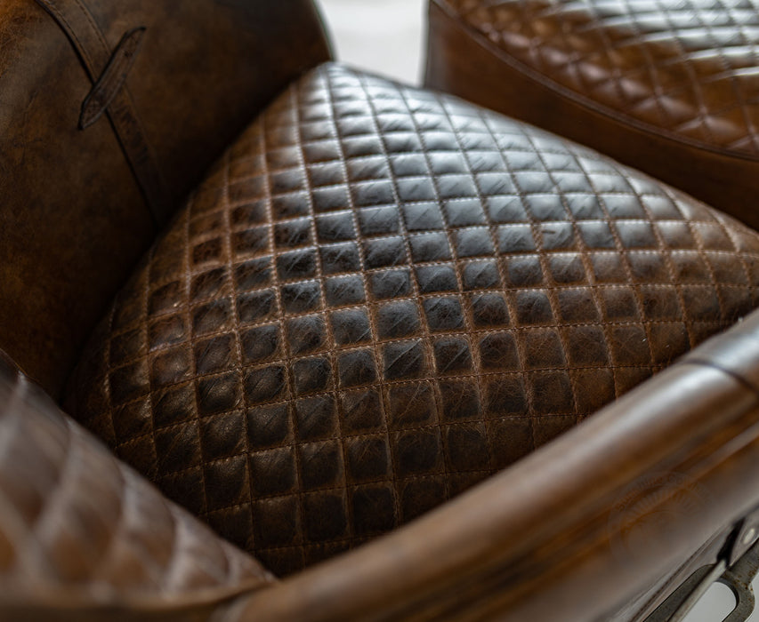 Saddle Chair & Ottoman – Crafted in Leather