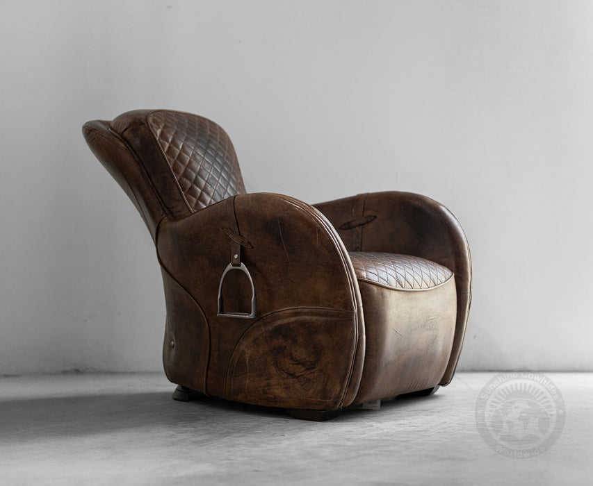 Saddle Chair & Ottoman – Crafted in Leather