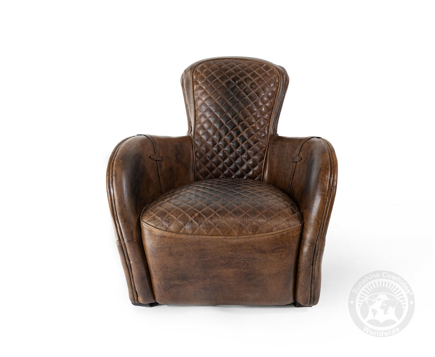 Saddle Chair & Ottoman – Crafted in Leather