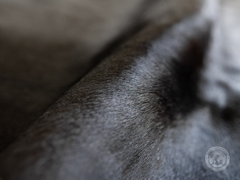 Dyed Black Cowhide Rug