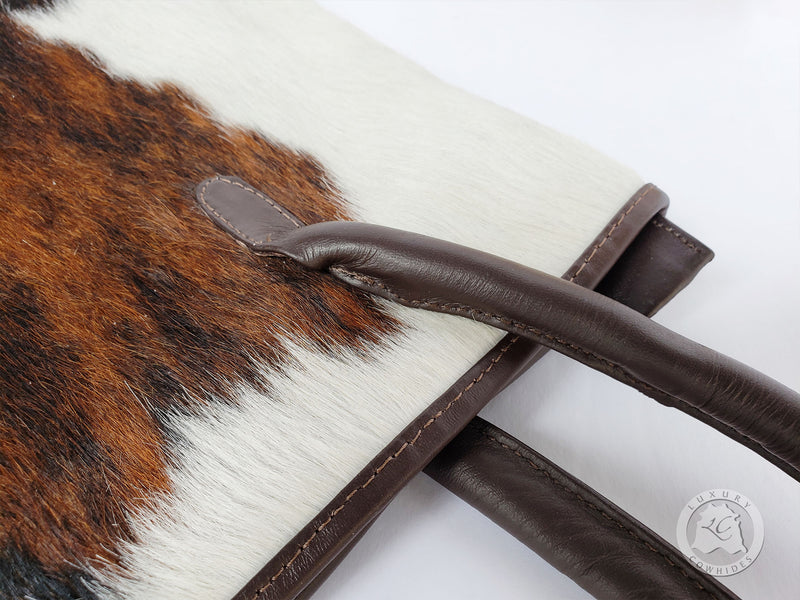 Cowhide Handbag - Tricolor