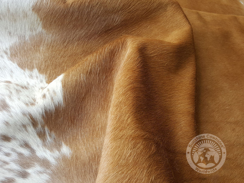 Beige Exotic Cowhide Rug