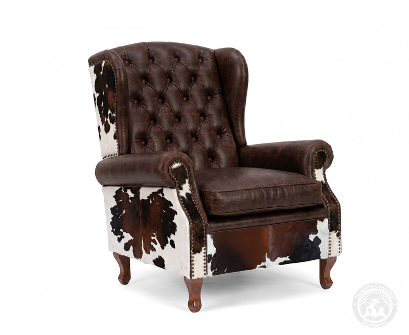 Farmhouse Wingback Chair - Reddish