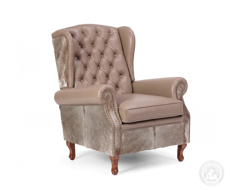 Farmhouse Wingback Chair - Taupe
