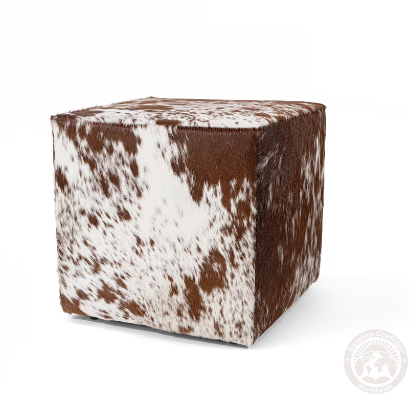 Custom Order - Cowhide Pouf 38x38x18"
