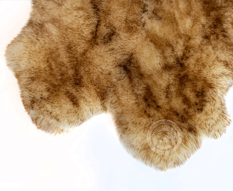 Sheepskin Rug - Exotic Brown Tipped - 3x6'