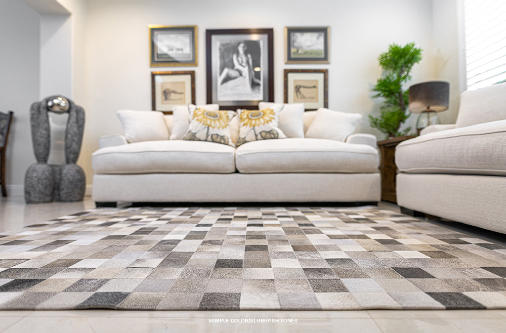Squares Design Rug - Custom Order — Luxury Cowhides