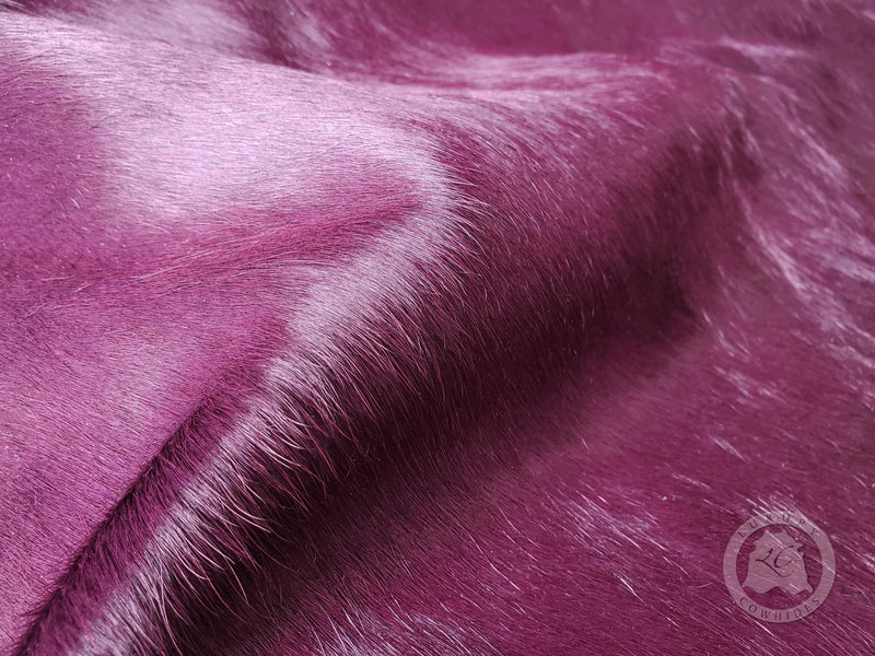 Dyed Eggplant Cowhide Rug