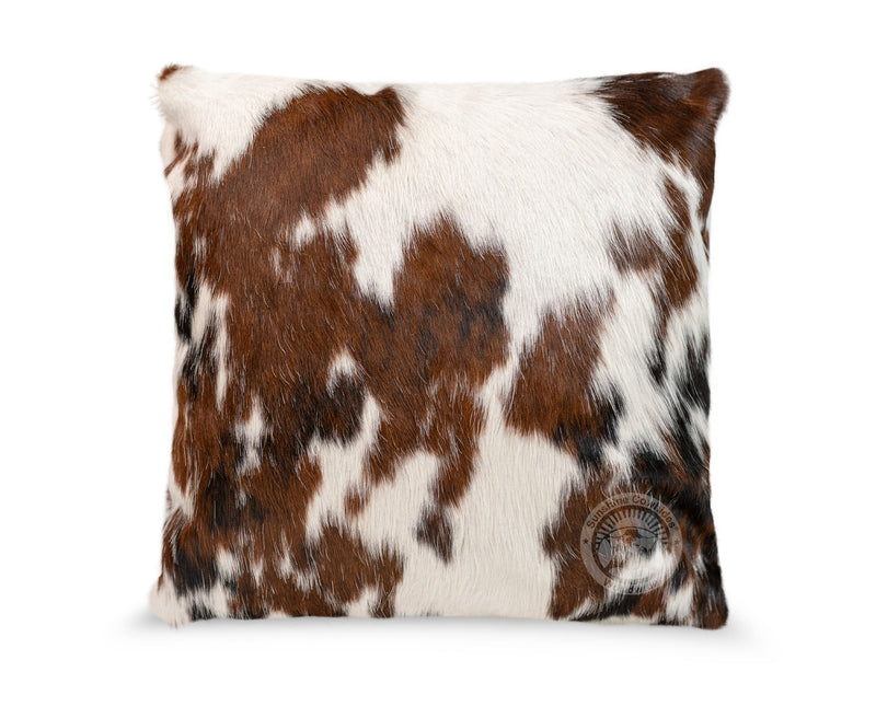 Tricolor Cowhide Pillow Cover