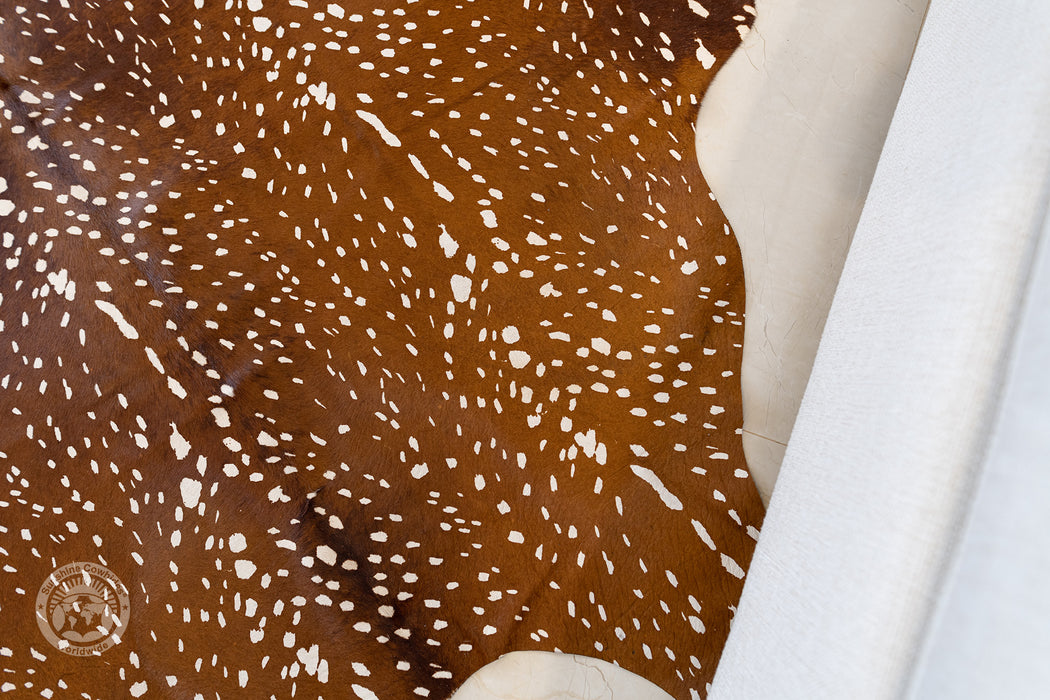 Deer on Caramel Cowhide Rug