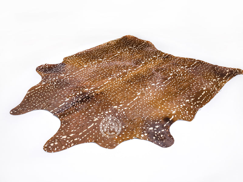 Deer on Caramel Cowhide Rug