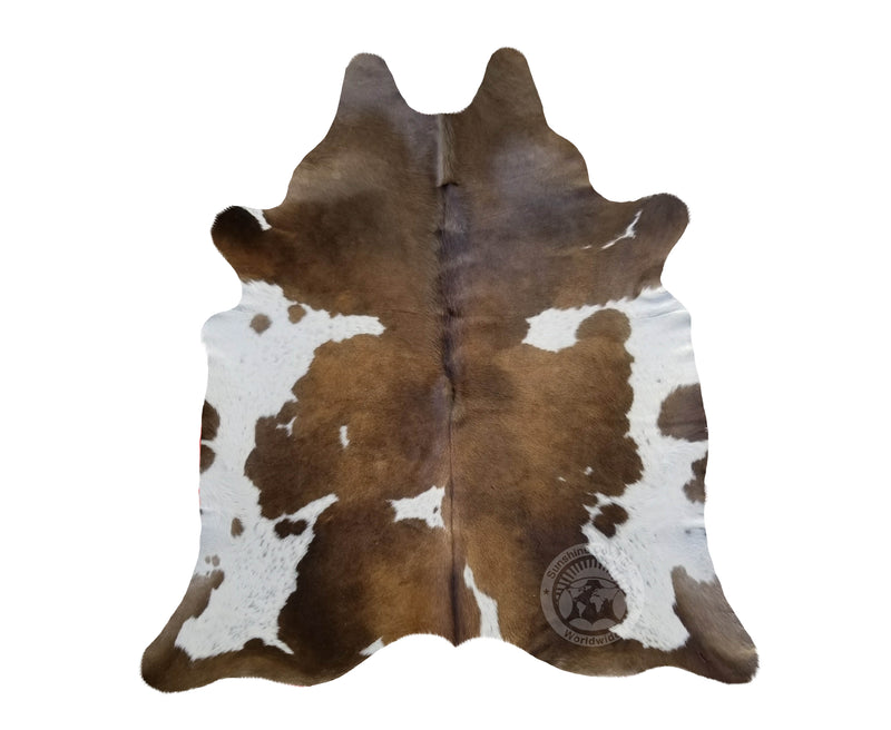 Black & White Reddish Cowhide Rug