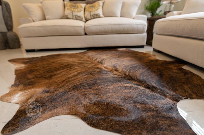 Brindle Reddish Cowhide Rug