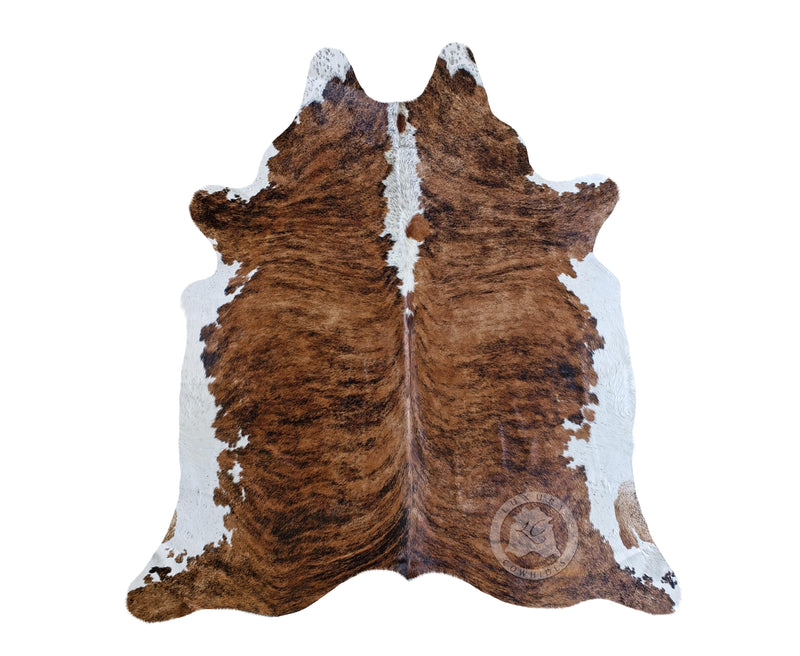 Brindle White Backbone Cowhide Rug