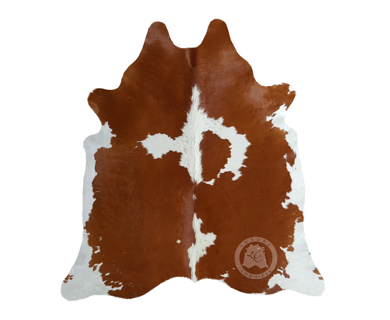 Brown and White Cowhide Rug
