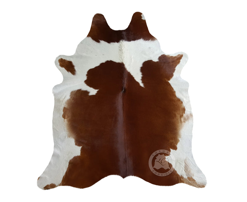Brown and White Cowhide Rug