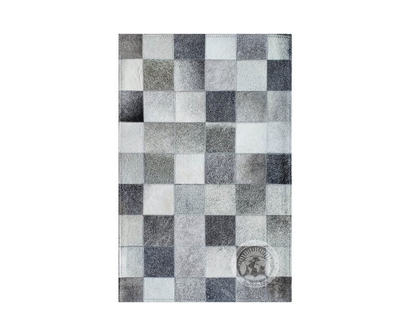 Grey - 22 X 34" Designer Rug - Squares