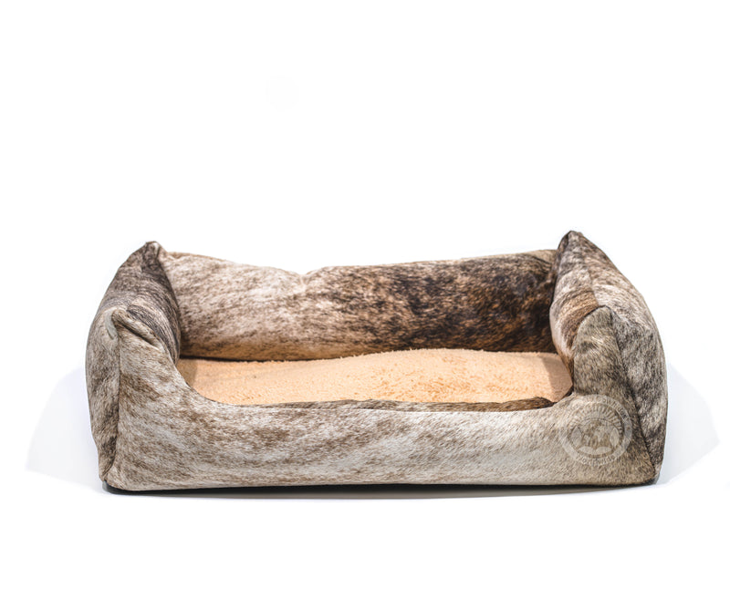 Brindle Cowhide Pet Bed, 22X29X8"