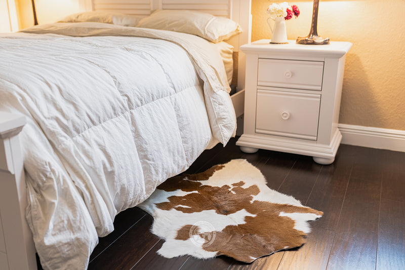 Brown and White Calfskin