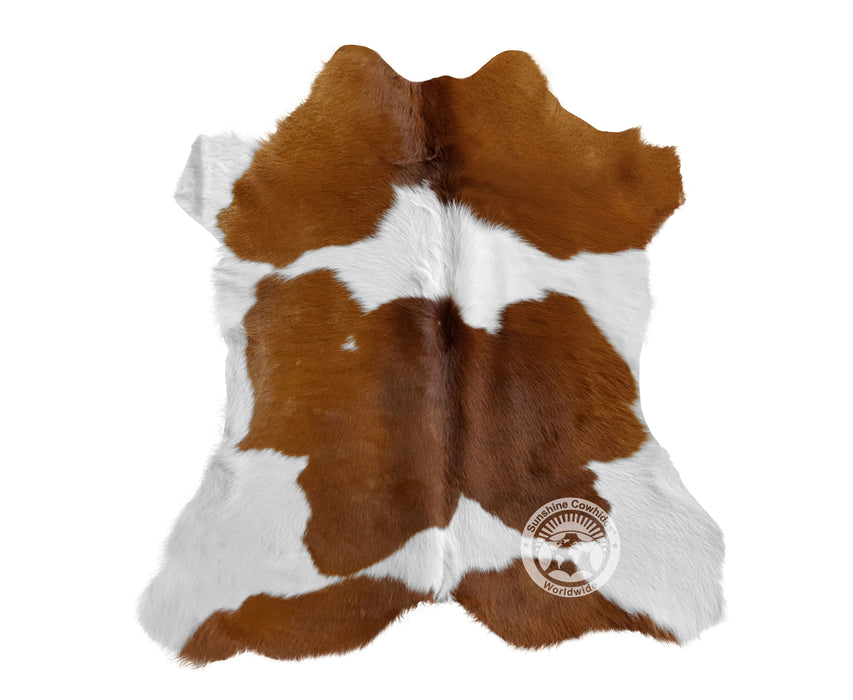 Brown and White Calfskin