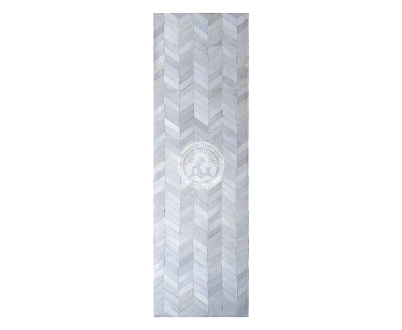 Natural White - Designer Rug - Runner - Chevron