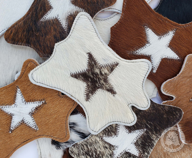 Cowhide Coaster Hide Shape - Star