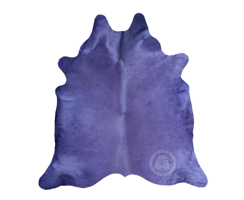 Dyed Purple Cowhide Rug