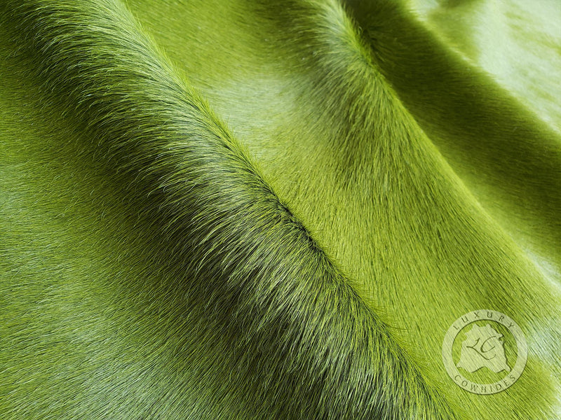 Dyed Dark Green Cowhide Rug