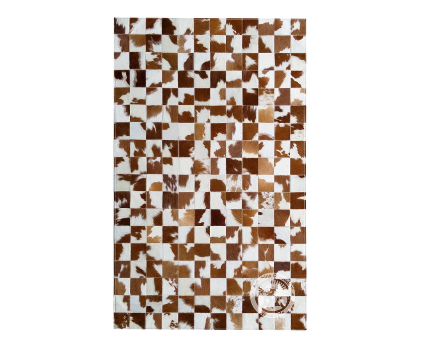 Brown & White - Designer Rugs - Squares