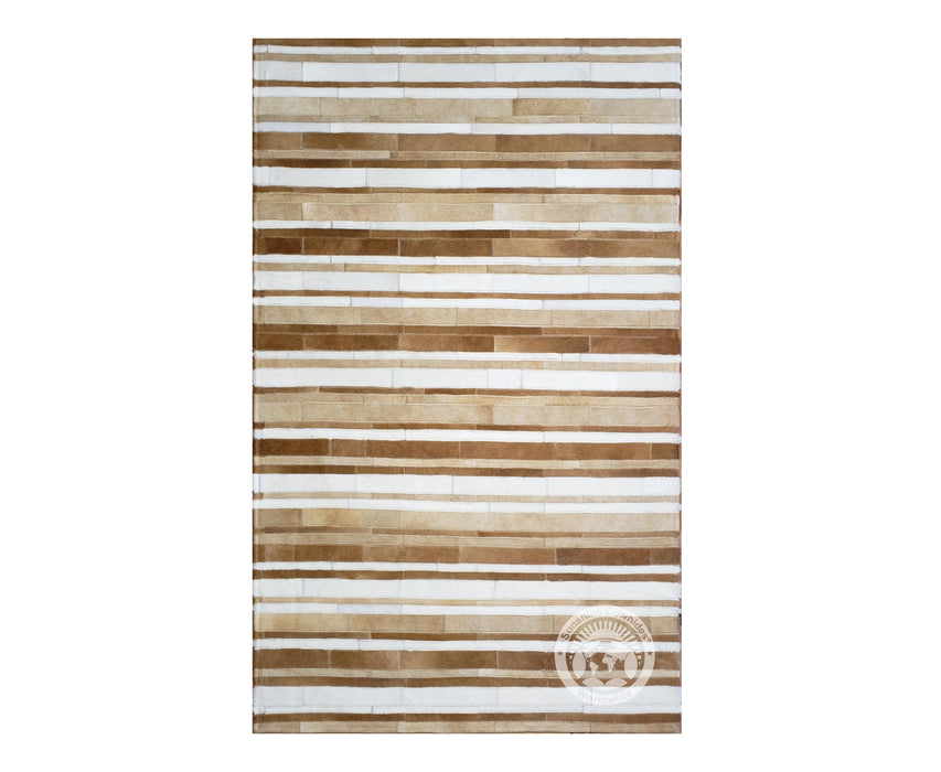 Palomino/Brown/White - Designer Rugs - Stripes