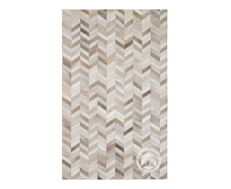 Taupe/Champagne - Designer Rugs - Chevron