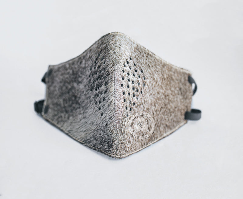 Unisex Hair On Cowhide Face Mask - 10 Filter replacements Included
