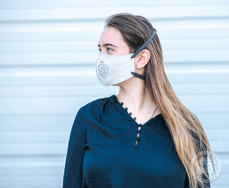Unisex Hair On Cowhide Face Mask - 10 Filter replacements Included