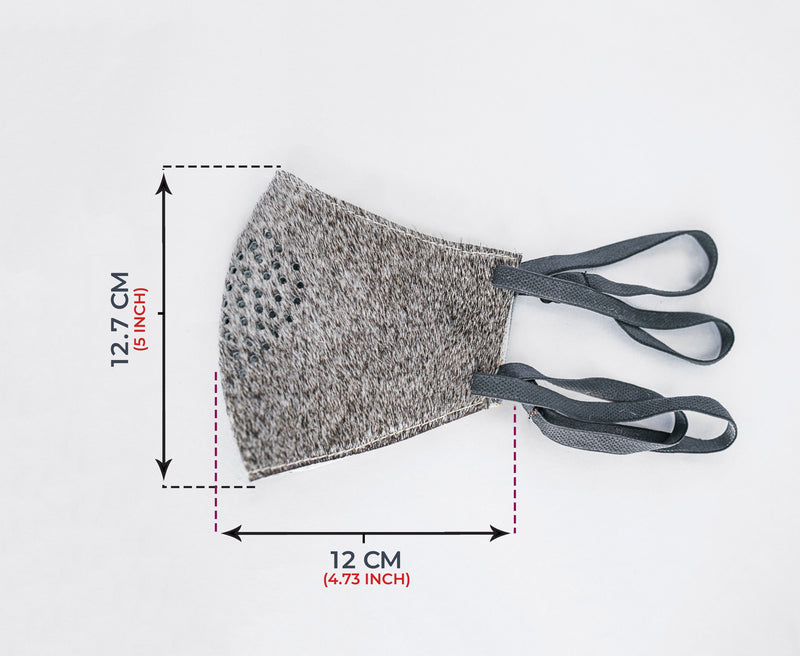 Unisex Hair On Cowhide Face Mask - 10 Filter replacements Included