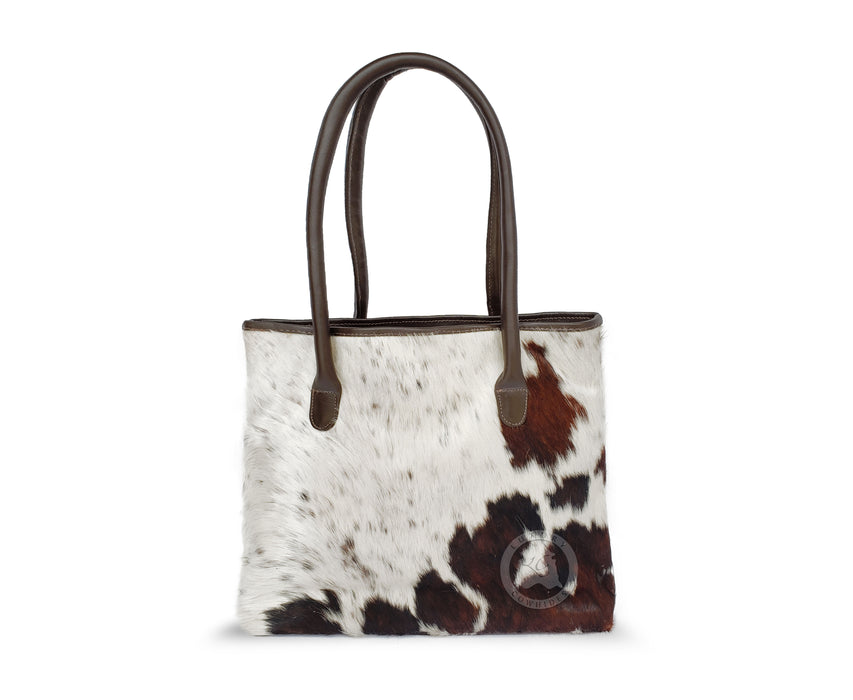 Cowhide Handbag - Tricolor