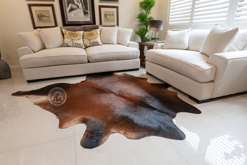 Mahogany Reddish Cowhide Rug