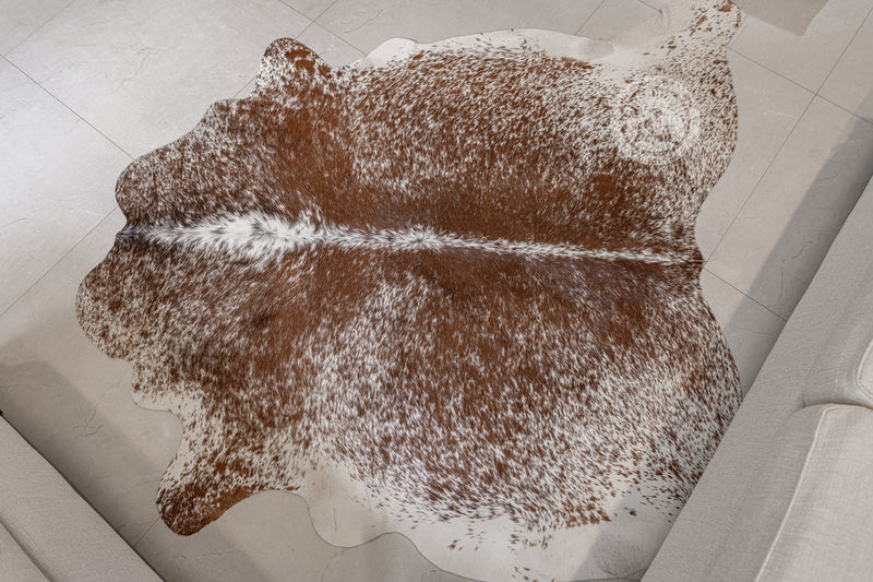 Salt and Pepper Tricolor Cowhide Rug