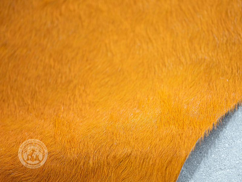 Dyed Orange Cowhide Rug