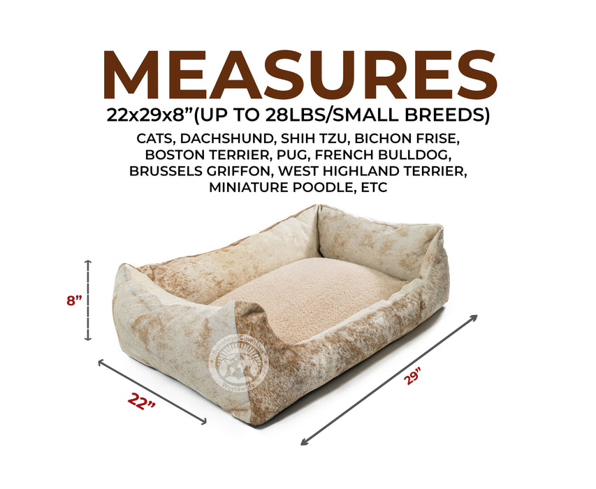 Exotic Cowhide Pet Bed, 22X29X8"