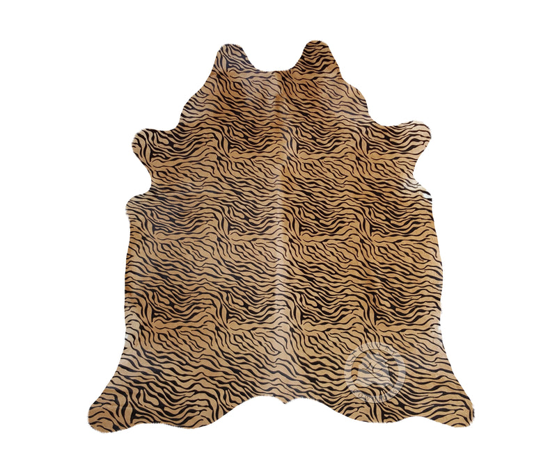 Baby Zebra on Caramel Cowhide Rug