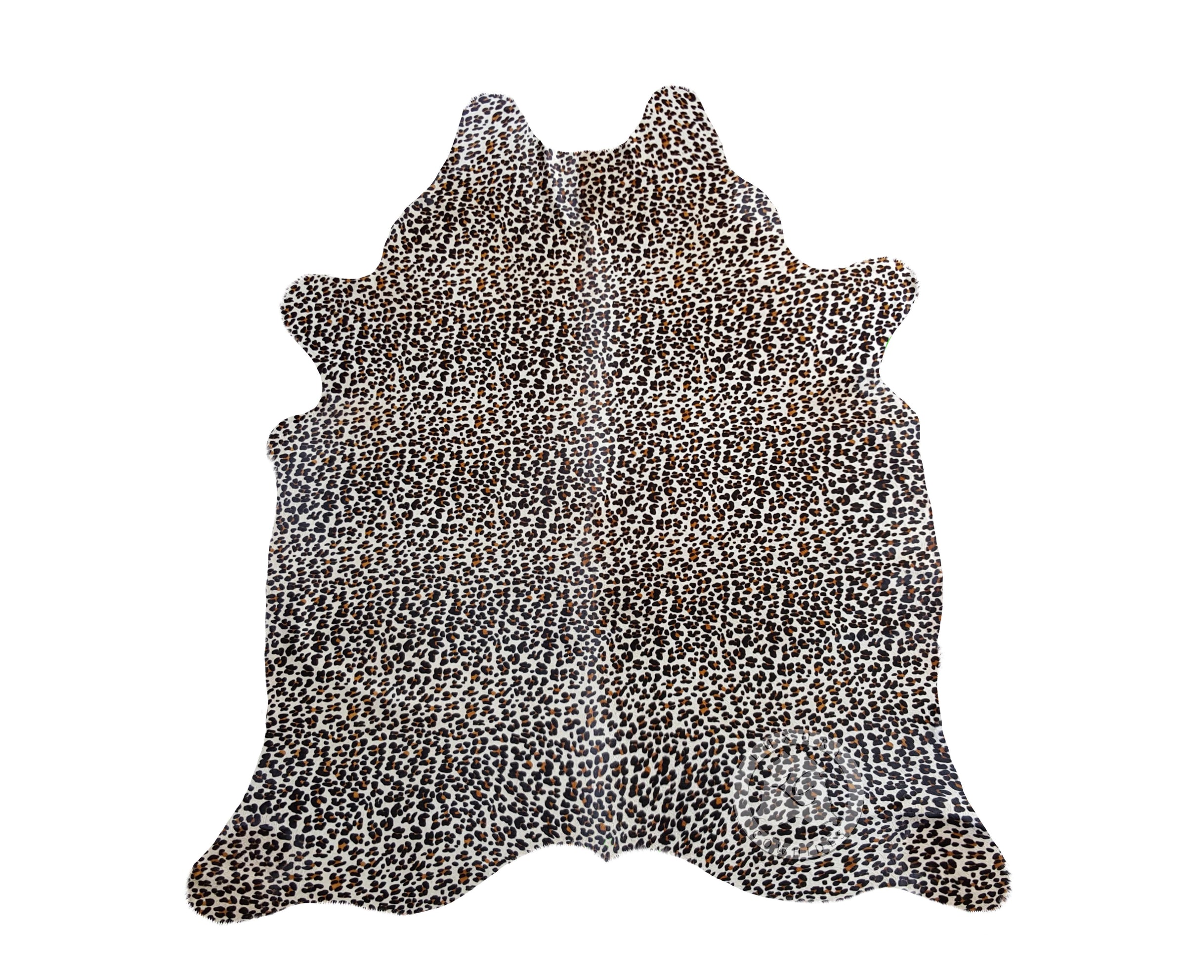 Off White Cowhide Rug Jaguar on Off White Cowhide Rug — Luxury Cowhides