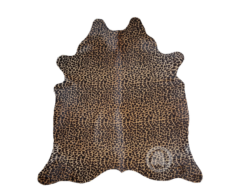 Leopard on Caramel Cowhide Rug